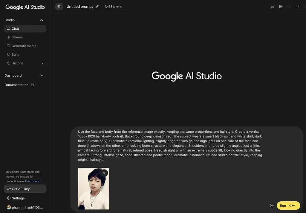 AIを使って簡単に美しい赤い背景のポートレート画像を作成する方法
