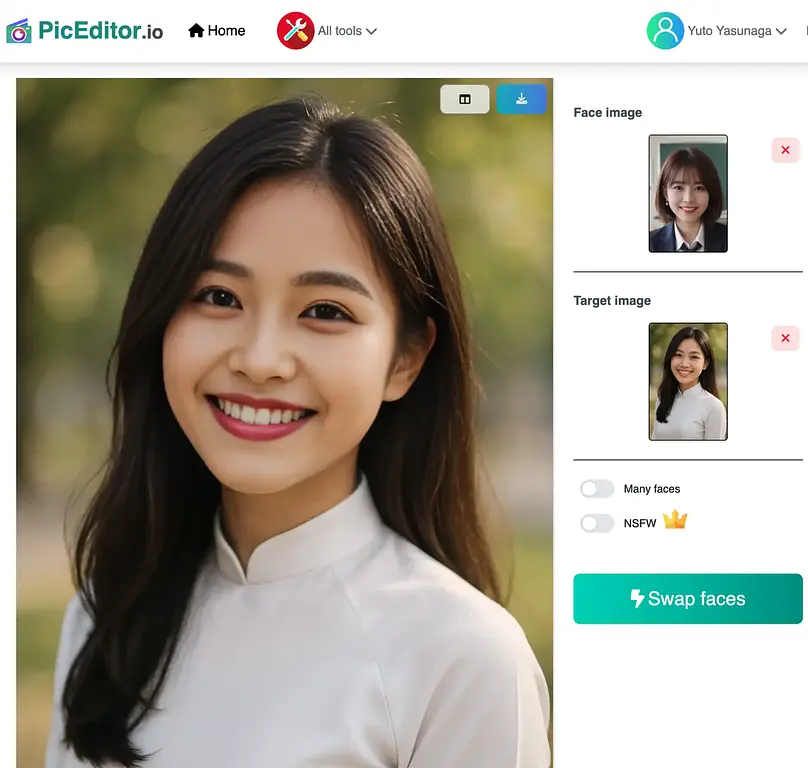 Hướng dẫn ghép mặt vào ảnh bằng AI miễn phí ở PicEditor.io