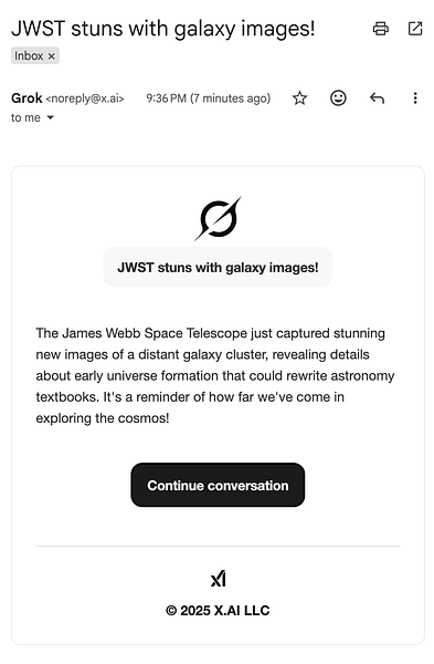 Automatiza la recepción de información con Grok Tasks, recibe correos automáticos cada día