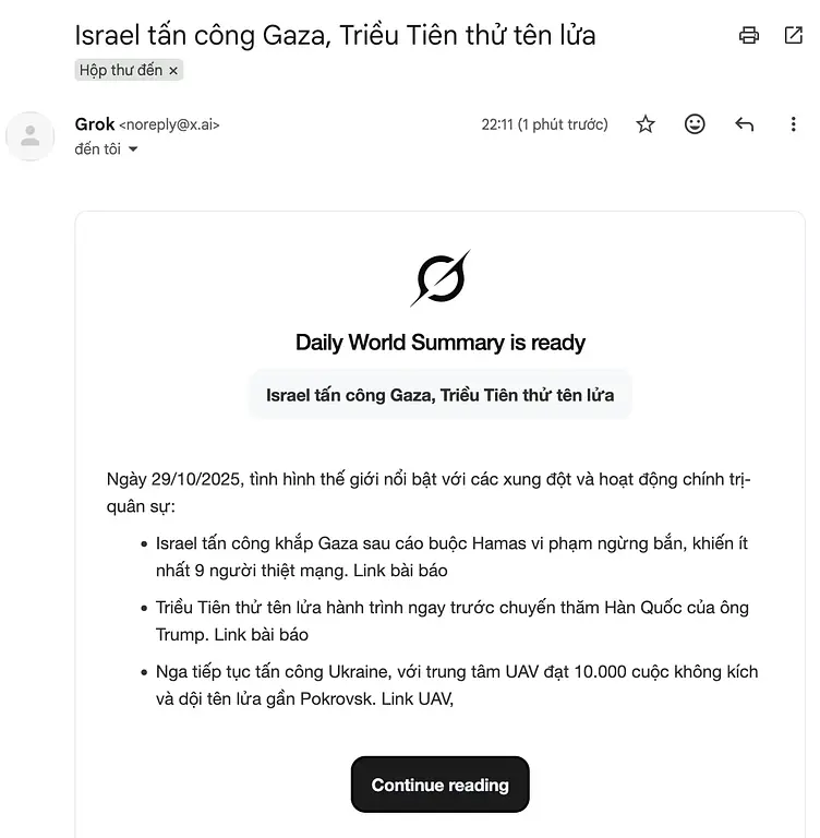 article-files/80/2025-10-29-22-22-54-b843.webp การรับข้อมูลอัตโนมัติด้วย Grok Tasks พร้อมรับอีเมลอัตโนมัติทุกวัน