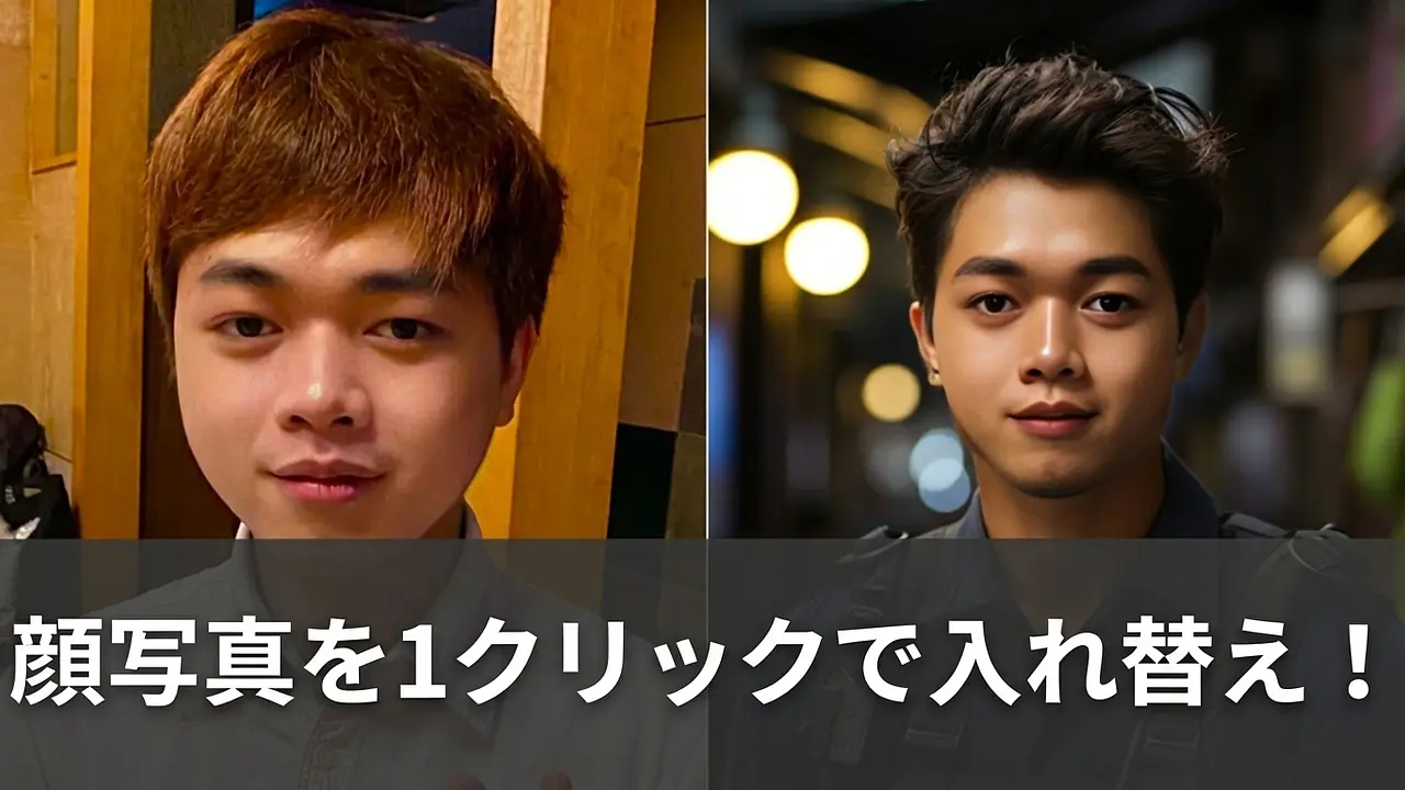 AI Midjourneyで作成した画像に顔を挿入：1クリックで超簡単