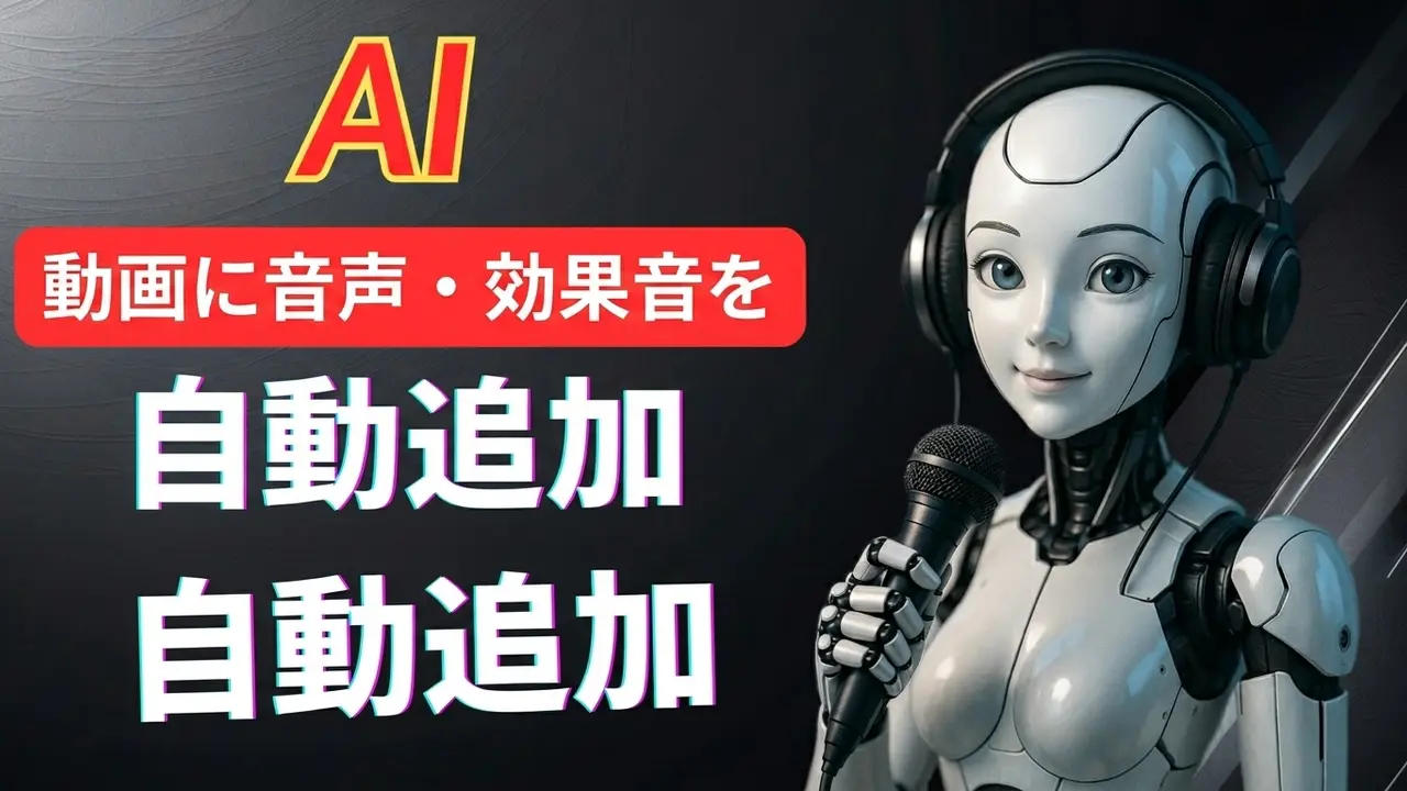 数秒で完了！AIで動画のサウンドを自動生成