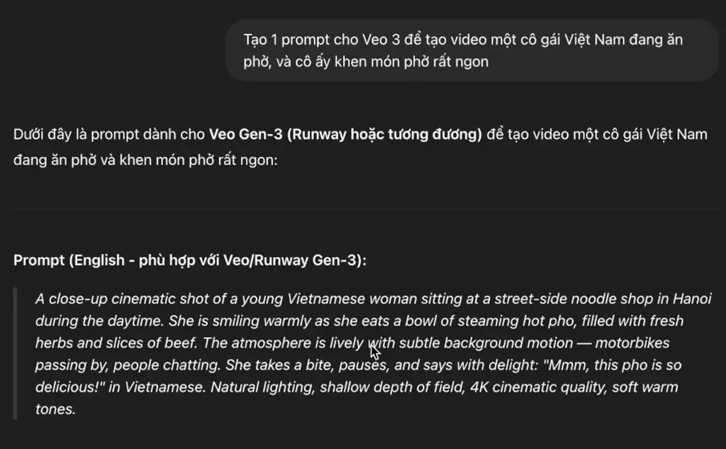 Tạo video nói tiếng Việt siêu chân thật với Veo 3