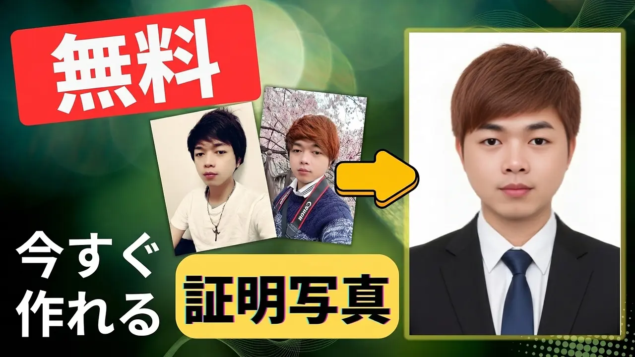 3分でAIを使って無料のポートレート証明写真を入手