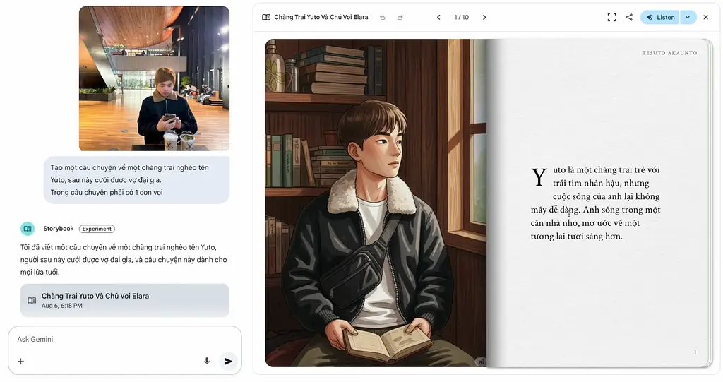 Crear cómics con IA gratis usando la función Storybook de Gemini