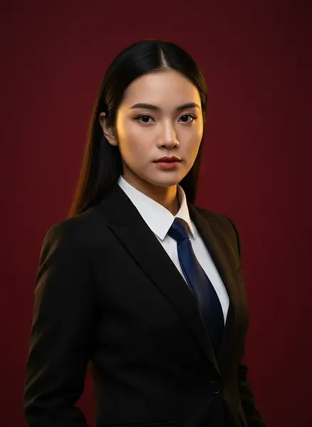 AIを使って簡単に美しい赤い背景のポートレート画像を作成する方法