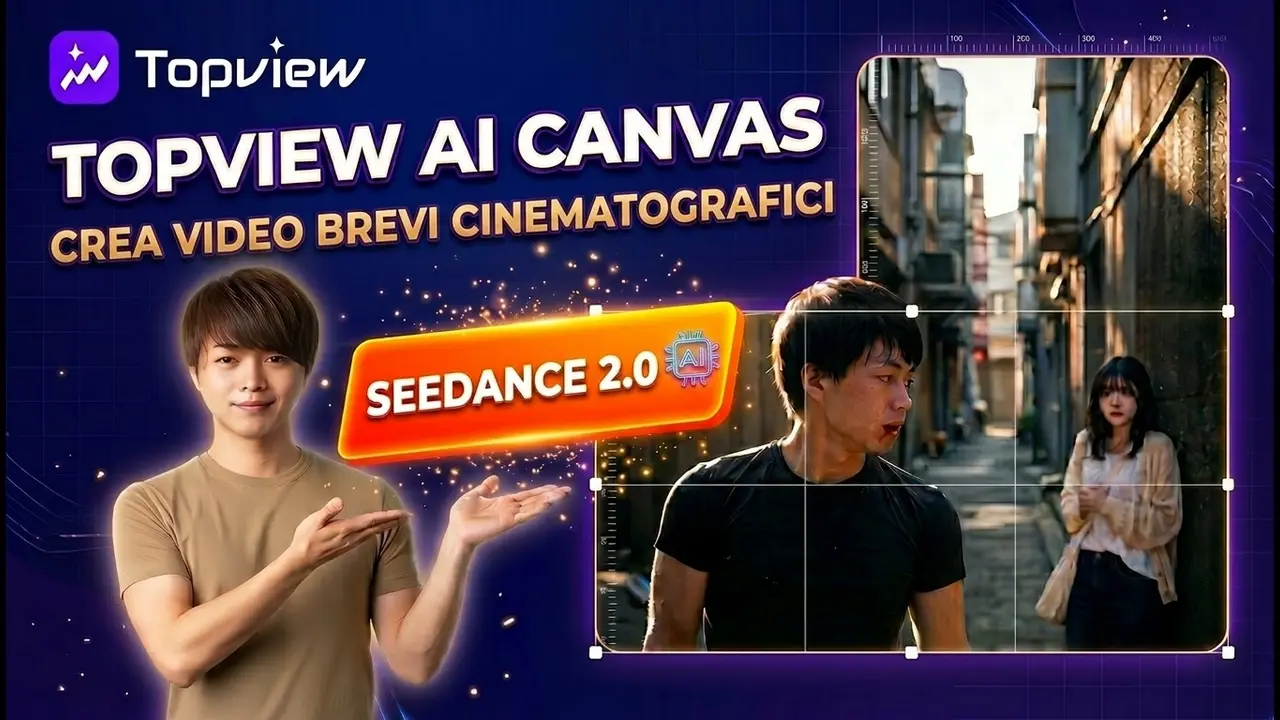 Come creare un cortometraggio cinematografico AI con TopView Canvas e Seedance 2.0